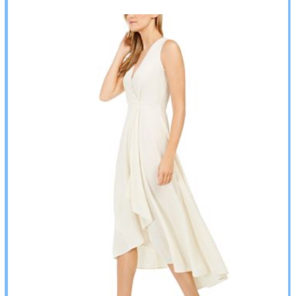 Calvin Klein Raffled faux wrap dress - Picture 2 of 8